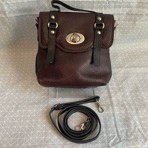 Bessel Pebbled Leather Mini Satchel Crossbody Bag